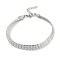 Non-Tarnish 304 Stainless Steel Herringbone Chain Bracelet, Stainless Steel Color, 7-1/8 inch(18cm), Extension Chain: 35mm