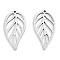 Non-Tarnish 201 Stainless Steel Pendants, Hollow, Leaf, Stainless Steel Color, 30.5x15.5x1.5mm, Hole: 1.4mm