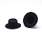 Cloth Hat Decoration, DIY Craft Decoration, with Plastic inside, Black, 40~41x16mm