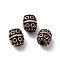 Tibetan Style Alloy Beads, Cadmium Free & Lead Free, Barrel, Red Copper, 7x8.5mm, Hole: 1.8mm, about 775pcs/1000g