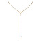 Brass Chain Lariat Necklaces, with Plastic Beads, Feather Pendant Necklaces, Golden, 17.95 inch(456mm)