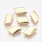 Alloy Multi-Strand Links, Quadrangle, Light Gold, 16x8x5mm, Hole: 1mm