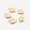 201 Stainless Steel Links connectors, Long-Lasting Plated, Flat Round with CssmlNdsmd Cross God Father Religious Christianity, Golden, 17x12x1.5mm, Hole: 1.2mm