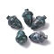 Natural Jade Beads, No Hole/Undrilled, for Wire Wrapped Pendant Making, Filbert, 27.5~30x18~19.5mm