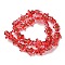 Christmas Handmade Lampwork Beads Strands, with Enamel, Gingerbread Man, Red, 14.5~15x14x7mm, Hole: 1mm, about 26pcs/strand, 14.17''(36cm)