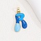 Alloy Enamel Pendants, Letter Charm, Golden, Letter R, 27x17x4mm, Hole: 3.5x2.5mm