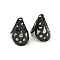 Ion Plating(IP) Hollow 304 Stainless Steel Bead Cone, Black, 12x10.5mm, Hole: 1.5mm, Inner Diameter: 9mm