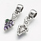 Alloy Big Pendants, with Enamel, Grape, Antique Silver, 23.5mm, Hole: 3.5mm