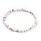 Natural Howlite Stretch Bracelets, with 925 Sterling Silver Spacer Beads, Round, 2-1/8 inch(5.5cm)