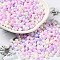 6/0 Glass Seed Beads, Opaque Colours Luster, Teardrop, Mixed Color, 4.5~5x4x3~3.5mm, Hole: 0.9mm, about 125pcs/10g
