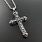 Unique Punk Style Stainless Steel Necklace with European Cross Pattern Design.