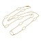 Ion Plating(IP) 304 Stainless Steel Necklaces, Rolo Chains, Golden, 31.69x0.39 inch(80.5x1cm)