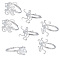 6Pcs 3 Style Adjustable Brass Finger Ring Components, Flower Filigree Ring Settings, Platinum, 1.5mm, Inner Diameter: US Size 7~7 1/2(17.3~17.7mm), 2pcs/style