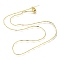 Rack Plating Brass Column & Ball Link Chain Necklaces, Adjustable Slider Necklaces with Lobster Claw Clasps, Long-Lasting Plated, Cadmium Free & Lead Free, Real 18K Gold Plated, 19.69 inch(50cm)