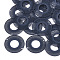 430 Stainless Steel Links connectors, Spray Painted, Etched Metal Embellishments, Donut, Marine Blue, 20x0.3mm, Hole: 1.2mm