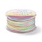 Segment Dyed Polyester Thread, Braided Cord, Colorful, 1mm, about 54.68 yards(50m)/roll