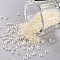 11/0 Grade A Round Glass Seed Beads, Transparent Inside Colours, AB Color Plated, Light Goldenrod Yellow, 2.3x1.5mm, Hole: 1mm, about 48500pcs/pound