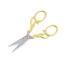 201 Stainless Steel Scissors, Vintage Retro Scissors, for Craft, Needlework, Golden & Stainless Steel Color, 13x5.15x0.55cm