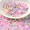 Ocean Theme Diy Painted Glass Beads, Mixed Shapes, Pink, 3~14x~15x3~6.5mm, Hole: 0.8~1mm