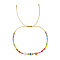 Bohemian Style Heart Shaped Braided Bracelets, Natural Pearl & Seed Beaded Bracelet for Women, Colorful, 11 inch(28cm)