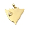 Rack Plating Brass Micro Pave Cubic Zirconia Pendants, Lead Free & Cadmium Free, Long-Lasting Plated, Leaf with Heart, Real 18K Gold Plated, 20.5x23x2mm, Hole: 3x2mm