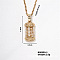 Chic Abacus Brass Pendant Necklace Vintage Fashion Accessory Classic Elegant Style, Golden, 15.75 inch(400mm)