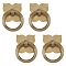 Clover Brass with Iron Drawer Pull Drop Handles, Cabinets Handles, Doorknob Accessories, with Screw, Antique Bronze, 31x31x1mm