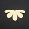 201 Stainless Steel Pendants, Laser Cut, Flower, Golden, 18x33x1mm, Hole: 1.6mm