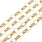 304 Stainless Steel Cable Chains, with Spool, Unwelded, Flat Oval, Real 18K Gold Plated, Link: 6.6x4x0.8mm, about 32.8 Feet(10m)/roll