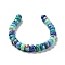 Handmade Polymer Clay Beads Strands, with Seed Beads, Rondelle with Flower Pattern, Colorful, 8~8.5x5~5.5mm, Hole: 2.5mm, about 29pcs/strand, 7.44 inch(18.9cm)