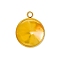 304 Stainless Steel Pendant Cabochon Settings, for Fancy Stone, Golden, Round, Tray: 12mm, 16x13mm
