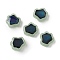 Glass Beads, Temperature Sensing Color Changing Beads, Flower, Dark Sea Green, 13.5x13.5x5mm, Hole: 1.3mm