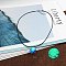 Zinc Alloy & Luminous Blue Glass Flat Round with Constellation Pendant Black Waxed Cord Necklaces, Platinum, Leo, 15.75 inch(40cm)