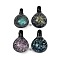 Handmade Lampwork Pendants, Cat Shape Charms, Mixed Color, 27~27.5x18x15mm, Hole: 2.5mm