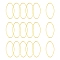 Jewelry Linking Rings, Brass, Ellipse, plated in golden color, about 20mm wide, 40mm long, 1mm thick