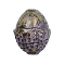 Opaque Czech Glass Beads, Acorn, Medium Purple, 12x10mm, Hole: 1mm