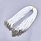 Waxed Cord Necklace Making, with Zinc Alloy Lobster Clasps, Platinum, White, 17.8 inch~18 inch(45.5~46cm), 2mm