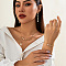 Brass & Alloy & Plastic Pearl Pendant Necklace & Stud Dangle Earring & Chain Bracelet, Oval, 400mm