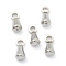 Tarnish Resistant 201 Stainless Steel Chain Extender Drop, Cone, Stainless Steel Color, 6.5x3mm, Hole: 1.6mm