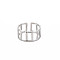 Non-Tarnish 304 Stainless Steel Rectangle Hollow Open Cuff Ring for Women, Stainless Steel Color, US Size 7 1/4(17.5mm)