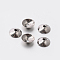 Tarnish Resistant Apetalous 201 Stainless Steel Bead Caps, Stainless Steel Color, 6x2mm, Hole: 0.8mm
