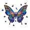 DIY Wooden Assembly Animal Toys Kits for Boys and Girls, Children Intelligence Toys, Butterfly, 285x350x4mm, box:19.8x15.9x5.5cm.