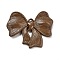 Alloy Pendants, Milk Coffee Color, Bowknot, 25.5x31.5x3.5mm, Hole: 1.8mm