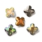 Glass Rhinestone Cabochons, Pointed Back & Back Plated, Faceted, Cross, Mixed Color, 10x10x4.5mm