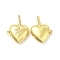 Brass Micro Pave Clear Cubic Zirconia Locket Pendants, Heart with Star Charms, Cadmium Free & Lead Free, Light Gold, 20x21x7.5mm, Hole: 5.5x3mm
