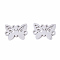 Tarnish Resistant 201 Stainless Steel Links connectors, Laser Cut, Butterfly, Stainless Steel Color, 9x12x1mm, Hole: 1.4mm