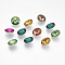 Glass Pointed Back Rhinestone, Rivoli Rhinestone, Back Plated, Cone, Mixed Color, 10x5mm