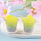 Luminous Resin Pendants, Ice Fruit Drink Charms, Imitation Food, Glow in Dark, Yellow, 35x44mm