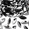 Preciosa® MAXIMA Crystal Fancy Stones, Czech Crystal, 435 14 615 Navette(Horse Eye), Unfoiled, 23980 272 Hematite, 15x7mm