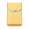 Rectangle Cardboard Jewelry Set Boxes, 2 Slots, with Bowknot Outside and Sponge Inside, for Rings and Earrings, Gold, 83x53x27mm